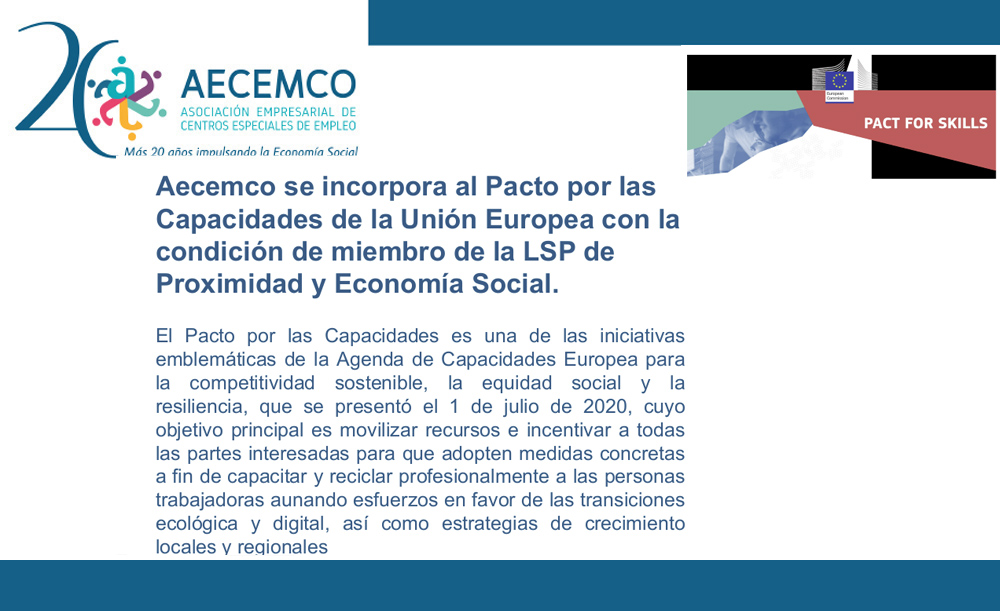 AECEMCO se incorpora al Pacto por las Capacidades de la UE/