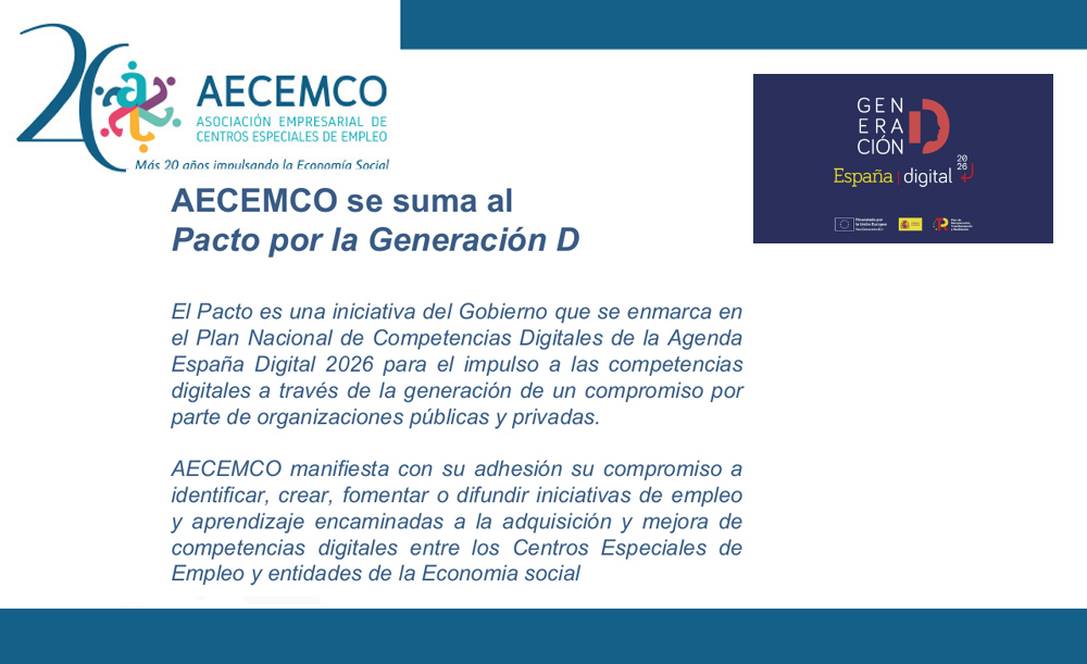 AECEMCO se suma al Pacto por la Generación D/